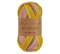 Utopia Crafts Re-Colour - Ovillo de lana para tejer y ganchillo, 100 g (Marigold Meadow)