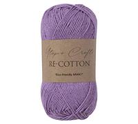 Utopia Crafts Re-Cotton Knitting Yarn, 100g (Viola Purple)