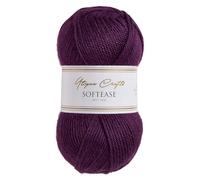 Utopia Crafts Softease - Ovillo de lana para tejer y ganchillo, 100 g (ciruela aterciopelada)