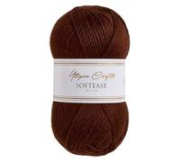 Utopia Crafts Softease - Ovillo de lana para tejer y ganchillo, 100 g (color marrón cacao)
