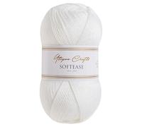 Utopia Crafts Softease - Ovillo para tejer y ganchillo (100 g), color blanco
