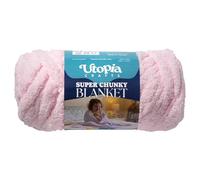 Utopia Crafts Super Chunky Blanket Jumbo Chenille Yarn 250g (Baby Pink)