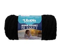 Utopia Crafts Super Chunky Blanket Jumbo Chenille Yarn 250g (Black)