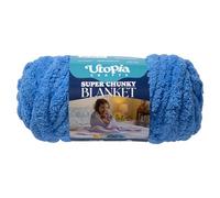 Utopia Crafts Super Chunky Blanket Jumbo Chenille Yarn 250g (Cornflower Blue)