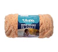 Utopia Crafts Super Chunky Blanket Jumbo Chenille Yarn 250g (Peach)