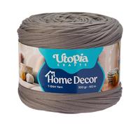 Utopia Crafts Trapillo T-Shirt para Crochet y Punto Home Decor 300g/150m Hilo de Camiseta Elástico Microfibra Oeko-Tex Para Cestas Bolsos Alfombras y Macramé Ganchillo 5-7 mm (Gris antracita)