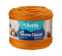 Utopia Crafts Trapillo T-Shirt para Crochet y Punto Home Decor 300g/150m Hilo de Camiseta Elástico Microfibra Oeko-Tex Para Cestas Bolsos Alfombras y Macramé Ganchillo 5-7 mm (Mostaza dorado)