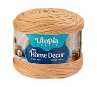 Utopia Crafts Trapillo T-Shirt para Crochet y Punto Home Decor 300g/150m Hilo de Camiseta Elástico Microfibra Oeko-Tex Para Cestas Bolsos Alfombras y Macramé Ganchillo 5-7 mm (Beige arena)