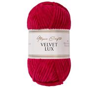 Utopia Crafts Velvet Lux Chenille Super Soft Chunky Yarn for Knitting and Crochet, 100g - 110m (Royal Fuchsia)