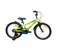 Utopia goods Bicicleta Infantil 20 Pulgadas XS20 con Ruedines, Verde | Bicicleta de 20 pulgadas para 6 a 9 años (120-135 cm), con ruedines desmontables y llantas de aluminio.