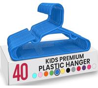 Utopia Home (Pack de 40, Azul) Perchas de plástico para niños - Perchas para Ropa de bebé para la habitación del bebé y el Armario - Perchas para niños Que ahorran Espacio