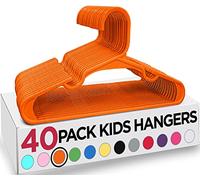 Utopia Home (Pack de 40, Naranja) Perchas de plástico para niños - Perchas para Ropa de bebé para la habitación del bebé y el Armario - Perchas para niños Que ahorran Espacio
