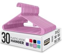 Utopia Home Perchas estándar de plástico Negro para Perchas tubulares de Ropa, duraderas, Delgadas y Elegantes (Rosa, 30)