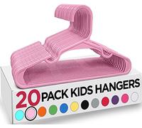 Utopia Home Perchas para niños, Paquete de 20 Perchas de plástico, 11.5 Pulgadas, Ideales para Armario y Uso Diario (Rosa bebé)