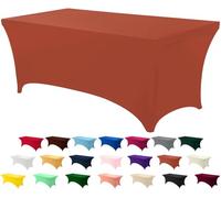 Utopia Kitchen 1 Paquet de Manteles Rectangulares de Poliéster (6 pies - 183 cm) Elásticos de Spandex, Cubre Mesas para Bodas, Bares, Artesanías, Exposiciones (Vafe Ligero)