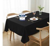 Utopia Kitchen Mantel de Poliéster 140 x 240 cm (Pack de 1, Negro) Cubierta de Mesa Lavable a Máquina Ideal para Fiestas, Eventos, Bodas y Restaurantes (55 x 95 Pulgadas)