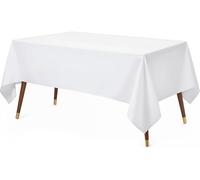 Utopia Kitchen Mantel de Poliéster 152 x 213 cm (Pack de 1, Blanco) Cubierta de Mesa Lavable a Máquina Ideal para Fiestas, Eventos, Bodas y Restaurantes (60 x 84 Pulgadas)