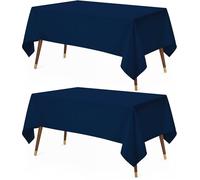Utopia Kitchen Mantel Rectangular de 152 x 259 cm (Paquete de 2) Mantel Blanco Lavable a máquina, Fiestas, Bodas y Festivales (152 x 259 cm)