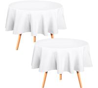 Utopia Kitchen Mantel Redondo de poliéster de 70 Pulgadas, Lavable a máquina, Ideal para Fiestas, Eventos, Bodas y restaurantes