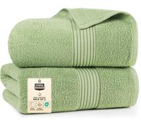 Utopia Towels - 2 Lujosa Sábana de Baño Jumbo - Toalla Extra Grande 100% algodón, Muy Absorbente y de Secado rápido - Toalla de Hotel Super Suave (180 x 90 CM, Verde Salvia)