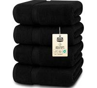 Utopia Towels - Conjunto de Toallas de baño (Paquete de 4, 69 x 137 cm) Toallas de algodón 100% Ring-Spun (Negro)