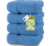 Utopia Towels - Conjunto de Toallas de baño (Paquete de 4, 69 x 137 cm) Toallas de algodón 100% Ring-Spun (Azul Eléctrico)