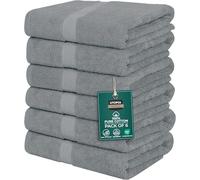 Utopia Towels - Juego de 6 toallas de baño medianas, 100 % algodón hilado en anillo (61 x 121 cm), 500 g/m², toallas de secado rápido medianas, ligeras y altamente absorbentes, toallas de alta calidad
