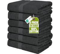 Utopia Towels - Juego de 6 Toallas de baño Medianas, 100% algodón Hilado en Anillo (61 x 121 cm), 500 g/m², Toallas de Secado rápido Medianas, Ligeras y Altamente absorbentes, Toallas