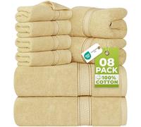 Utopia Towels Juego de Toallas de 8 Piezas, 2 Toallas de baño, 2 Toallas de Mano y 4 paños de Lavado, 100% algodón Hilado en Anillo de 600 g/m², Toallas Altamente absorbentes para baño, Gimnasio,