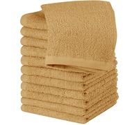 Utopia Towels Juego de Toallas de algodón 100% algodón Hilado en Anillo, paños de Franela, Altamente absorbentes y Suaves al Tacto (Paquete de 12, Beige)