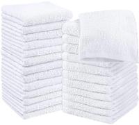 Utopia Towels - Juego de Toallas de Algodón - 100% Algodón Ring Spun, Altamente Absorbentes, Toallas Faciales Suaves (30 x 30 cm) (24 Paquetes, Blanco)