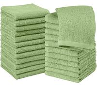 Utopia Towels - Juego de Toallas de Algodón - 100% Algodón Ring Spun, Altamente Absorbentes, Toallas Faciales Suaves (30 x 30 cm) (24 Paquetes, Verde Salvia)