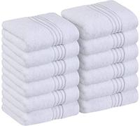 Utopia Towels - Juego de Toallas de Lujo 30 x 30 CM - Toallas de Franela Altamente absorbentes (Paquete de 12) (Blanco)
