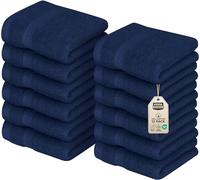 Utopia Towels - Juego de Toallas Premium (30 x 30 cm, Azul Marino) 100% algodón para la Cara, Toallas Altamente absorbentes y de Tacto Suave para la Punta de los Dedos (Paquete de 12)