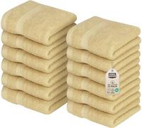 Utopia Towels - Juego de Toallas Premium (30 x 30 cm, Beige) 100% algodón para la Cara, Toallas Altamente absorbentes y de Tacto Suave para la Punta de los Dedos (Paquete de 12)