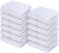 Utopia Towels - Juego de Toallas Premium (30 x 30 cm, Blanco) 100% algodón para la Cara, Toallas Altamente absorbentes y de Tacto Suave para la Punta de los Dedos (Paquete de 12)