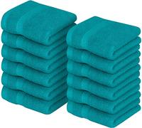 Utopia Towels - Juego de Toallas Premium (30 x 30 cm, Turquesa) 100% algodón para la Cara, Toallas Altamente absorbentes y de Tacto Suave para la Punta de los Dedos (Paquete de 12)