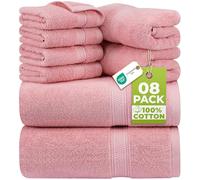 Utopia Towels - Juego de Toallas Premium de 8 Piezas, 2 Toallas de baño, 2 Toallas de Mano y 4 toallitas - Algodón - Calidad del Hotel, súper Suave y Altamente Absorbente (Rosa Polvoriento)