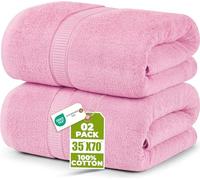 Utopia Towels - Pack de 2 Toallas de Baño Grandes (90 x 180 cm) -(Rosa)