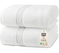 Utopia Towels - Pack de 2 Toallas de Baño Jumbo de Lujo (90 x 180 CM) - 100% Algodón Ring Spun, Altamente Absorbente, Suave y de Secado Rápido (Blanco)