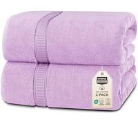 Utopia Towels - Pack de 2 Toallas de Baño Jumbo de Lujo (90 x 180 CM, Negro) - 100% Algodón Ring Spun, Altamente Absorbente, Suave y de Secado Rápido (Lavanda)