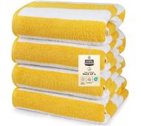 Utopia Towels Paquete de 4 Toallas de Playa a Rayas Cabana, 30 x 60 Pulgadas, Toallas de Piscina de Gran tamaño, 100% algodón Hilado en Anillo, Toallas de baño Altamente absorbentes de Secado rápido