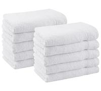 Utopia Towels - Set Premium de 10 Toallas para Invitados, Cara y Manos Con Gancho, 30 x 50 cm, Altamente Absorbentes, 100% Algodón (Blanco)
