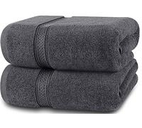 Utopia Towels - Toallas de baño (Pack de 2, 69 x 137 cm) Toallas de baño 100% algodón Hilado en Anillos, Suaves y de Secado rápido, para Uso Diario (Gris)