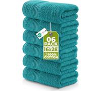 Utopia Towels - Toallas de Mano 100% Algodón Toallas de Lavabo Suaves y Absorbentes 41x71 cm para Baño, Gimnasio y SPA Secado Rápido Toallas Paquet de 6 (Turquesa)