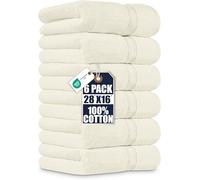 Utopia Towels - Toallas de Mano Grandes de algodón multipropósito para baño, Manos, Cara, Gimnasio y SPA - Dimensiones 41 cm x 71 cm - Paquete de 6 (Marfil)