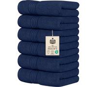Utopia Towels - Toallas de Mano Grandes de algodón multipropósito para baño, Manos, Cara, Gimnasio y SPA - Dimensiones 41 cm x 71 cm - Paquete de 6 (Azul Marino)