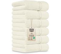 Utopia Towels - Toallas de Mano Grandes de algodón multipropósito para baño, Manos, Cara, Gimnasio y SPA - Dimensiones 41 cm x 71 cm - Paquete de 6 (Marfil)