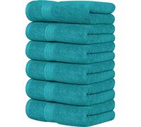 Utopia Towels - Toallas de Mano Grandes de algodón multipropósito para baño, Manos, Cara, Gimnasio y SPA - Dimensiones 41 cm x 71 cm - Paquete de 6 (Turquesa)