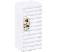 Utopia Towels Toallas de salón, no aptas para lejía, de algodón, 40,6 x 68,6 cm, Muy absorbentes para Manos, Gimnasio, Belleza, SPA y Cuidado del Cabello en casa, Paquete de 12, Blanco